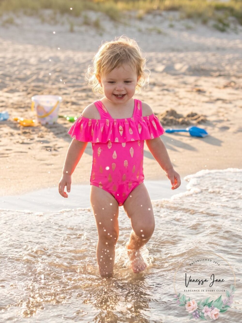 First Impressions Baby Girls Ice Cream-Print Swimsuit, Chic Pink/24 Months